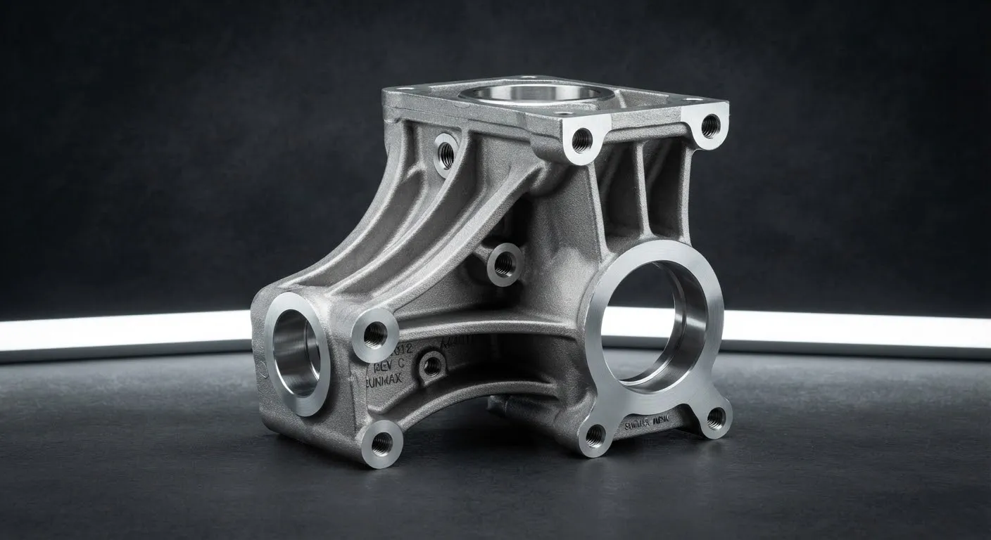 Aluminium die cast powertrain mounting bracket